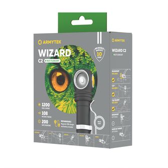 ArmyTek Wizard C2 Magnet Weiße LED-Stirnlampe mit Magnethalterung 1200 lm 4800 h 64 g