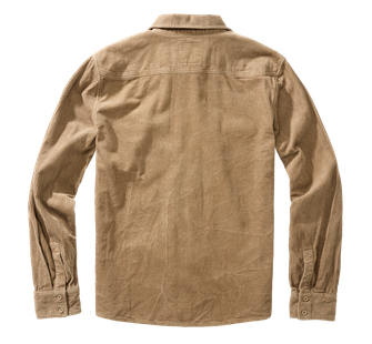 Brandit Corduroy Classic Langarmhemd, camel