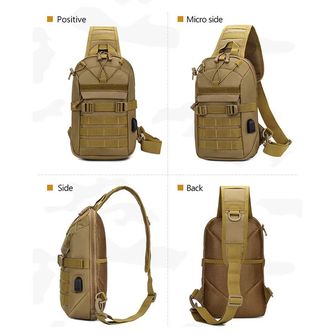 DRAGOWA TACTICAL Oscar Rucksack mit einem Riemen, ACU