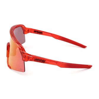 100 % Sonnenbrille S3 LE – Peter Sagan, Gloss Translucent Red – Hiper Red Mirror