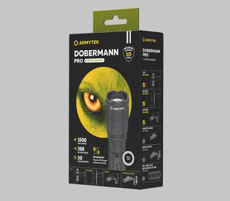 ArmyTek Dobermann Pro White LED Taschenlampe 1400 lm Batterieleistung 114 g