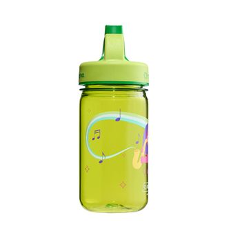 Nalgene Kids Trinkflasche Grip-n-Gulp Sustain 0,35 l mit Deckel grün, musikalischer Löwe