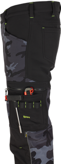 BENNON Softshell-Hose CAMOS, schwarz/grau