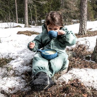 KUPILKA 33 + Spork Set aus Schüssel und Löffel mit Gabel in einem, braun