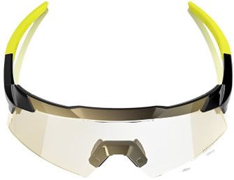 100% Aerocraft Sonnenbrille, glänzendes Metallic-Schwarz - Gold Mirror Photochromic