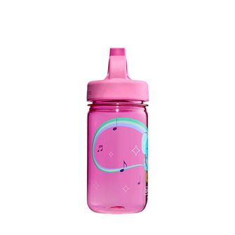 Nalgene Baby-Trinkflasche Grip-n-Gulp Sustain 0,35 l mit Deckel, rosa musikalischer Elefant