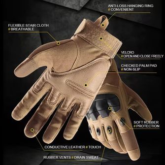 DRAGOWA TACTICAL Taktische Handschuhe Echo, schwarz