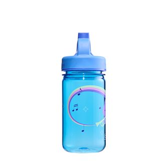 Nalgene Baby Trinkflasche Grip-n-Gulp Sustain 0,35 l mit Deckel blau, musikalisches Nilpferd