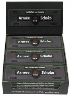 MFH Armee Milchschokolade mit Koffein 50g