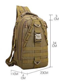 DRAGOWA TACTICAL Ein-Riemen-Rucksack Charlie 20 L, khaki