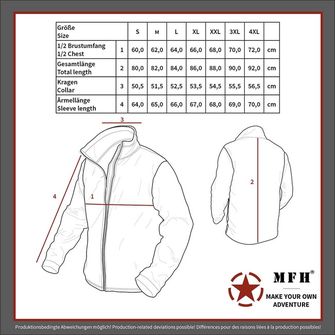 MFH Amerikanische Feldbluse M66 mit herausnehmbarem Steppfutter, OD grün