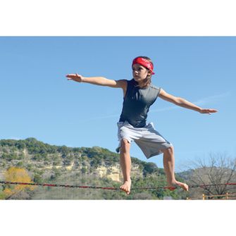 Slackerset auf Slackline Ninja 11 m