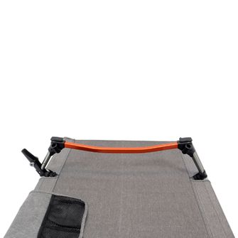 BasicNature Campingbett erhöht 190 cm, grau