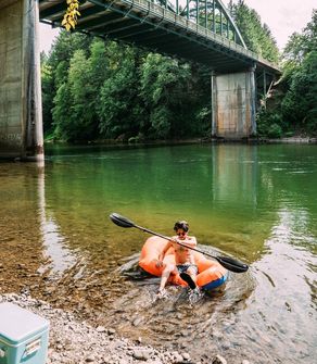 Klymit Packraft LiteWater Dinghy (LWD), orange und blau