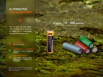 Fenix Wiederaufladbare USB AA Batterie Fenix ARB-L14-2200U