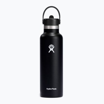 Hydro Flask Thermoflasche mit Mundstück 21 OZ Standard Flex Straw Cap, schwarz
