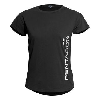 Pentagon Damen Kurzarmshirt Whisper "Pentagon Vertical", schwarz