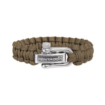 Pentagon Paracord-Armband coyote, Metallschließe