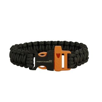 Pentagon Paracord Armband Pselion, schwarz/orange